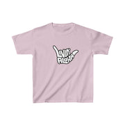 Livin' Aloha Everyday Light Pink Shirt w/ Islands on Back (Kids) - Livin' Aloha
