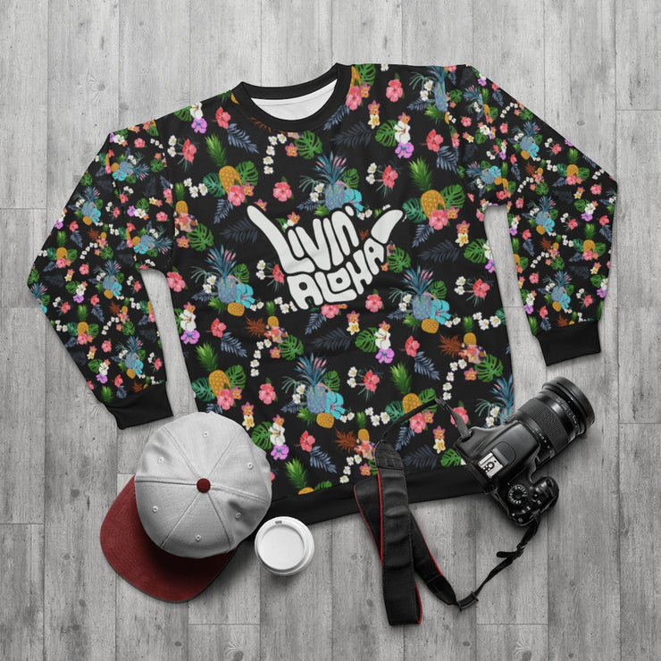 Black Pineapple Unisex Sweatshirt - Livin&