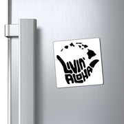 Livin' Aloha magnets black backing material.