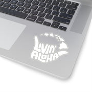 White Car Decal with Islands, stickers - Livin' Aloha