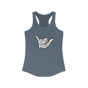 Livin' Aloha Women's Classic Racerback Solid Indigo Tank - Livin' Aloha