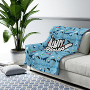 Livin' Aloha Sherpa Fleece Blanket (Surf's Up)