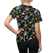 Ladies Pineapple Cut & Sew Tee (Black) - Livin' Aloha