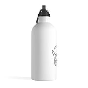 Livin' Aloha White Stainless Steel Water Bottle (14oz)