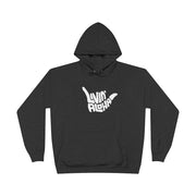 Livin' Aloha Eco Pullover Hoodie Sweatshirt w/ Front and Back - Made from Recycled Plastic (Charcoal Heather)