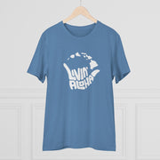 Livin' Aloha 100% Organic Islands Tee (Mid Heather Blue)