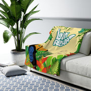 Livin' Aloha Sherpa Fleece Blanket (Toucan Surf) - Livin' Aloha