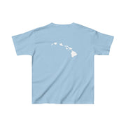 Livin' Aloha Everyday Light Blue Shirt w/ Islands on Back (Kids) - Livin' Aloha