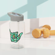 Livin' Aloha Biodegradable Tritan Water Bottle (Pineapple Shaka)