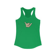 Livin' Aloha Womens Racerback Lifeguard Solid Kelly Green Tank Top - Livin' Aloha