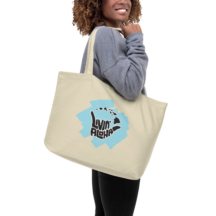 Large Organic Oyster tote bag - Livin&