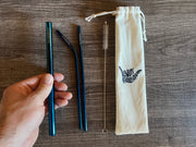 Livin' Aloha Metal Straw Kit  (Blue)