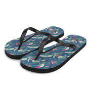 Livin' Aloha Slippahs (Navy Blue Printed)