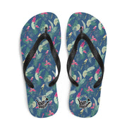 Livin' Aloha Slippahs (Navy Blue Printed)