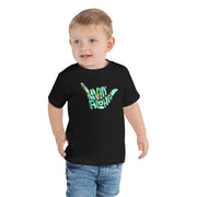 Livin' Aloha Black Toddler Tee (Pineapple Shaka)