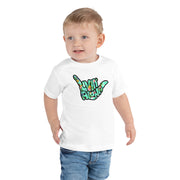 Livin' Aloha White Toddler Tee (Pineapple Shaka)
