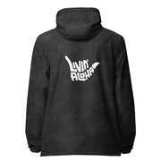 Livin' Aloha Lightweight Full Zip Lightweight Windbreaker (Black Camo)