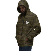 Livin' Aloha Lightweight Full Zip Lightweight Windbreaker (Forest Camo)